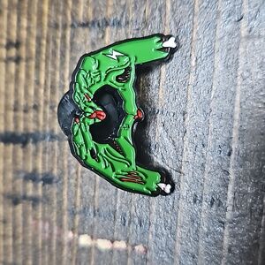 Unique Green Zombie Skull Hand Pin